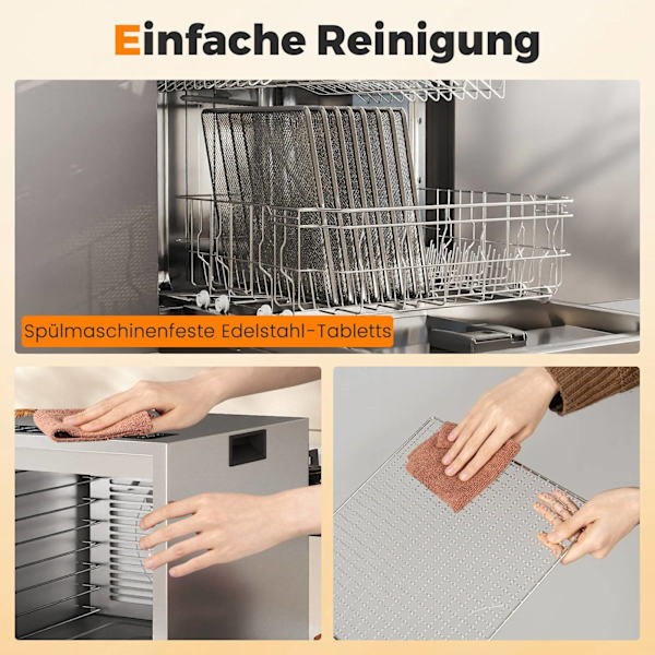 Mattorkmaskin, 8 brickor, 48 timmars timer, 35–75 °C, silver