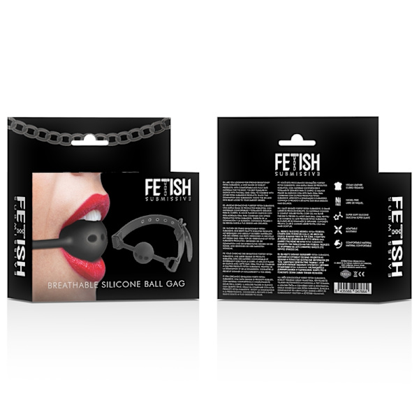 Fetish Submissive Bondage - Åndbar Silikone Ball Gag