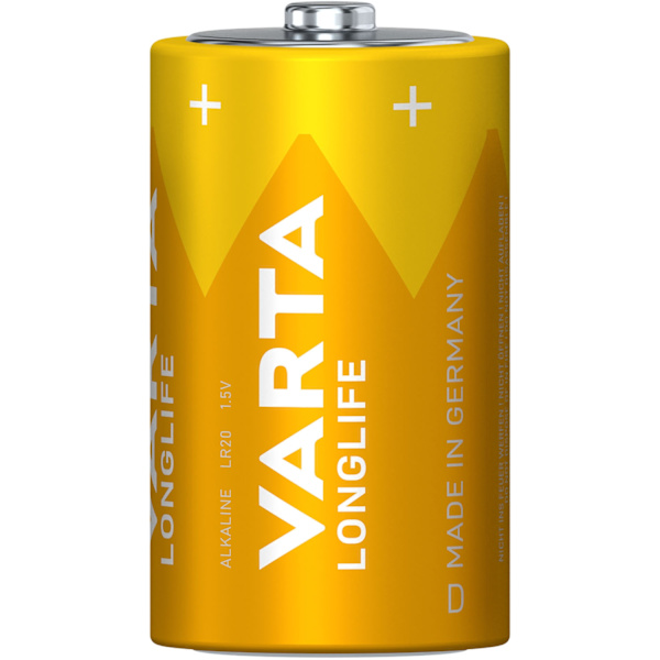 D Batterier, Langtidsholdbare, 2-Pack, Alkaline