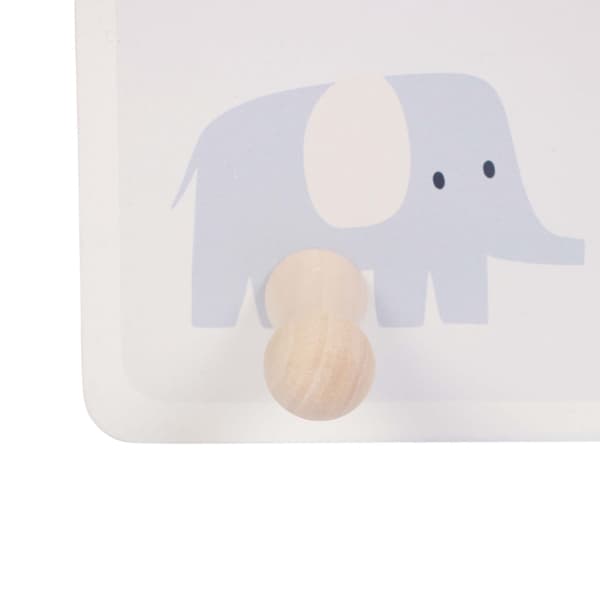Lasten naulakko 4 koukulla, MDF ja mänty, 10x38 cm