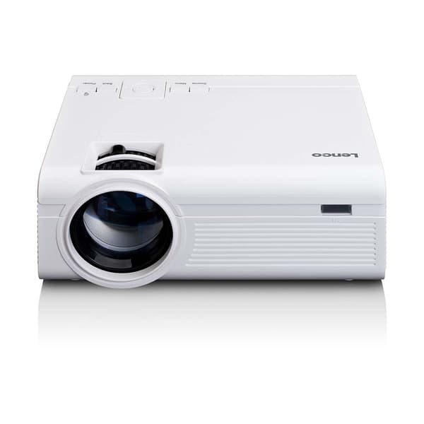 LCD-projektor med hög upplösning, stöder Full HD 1080P innehåll Vit