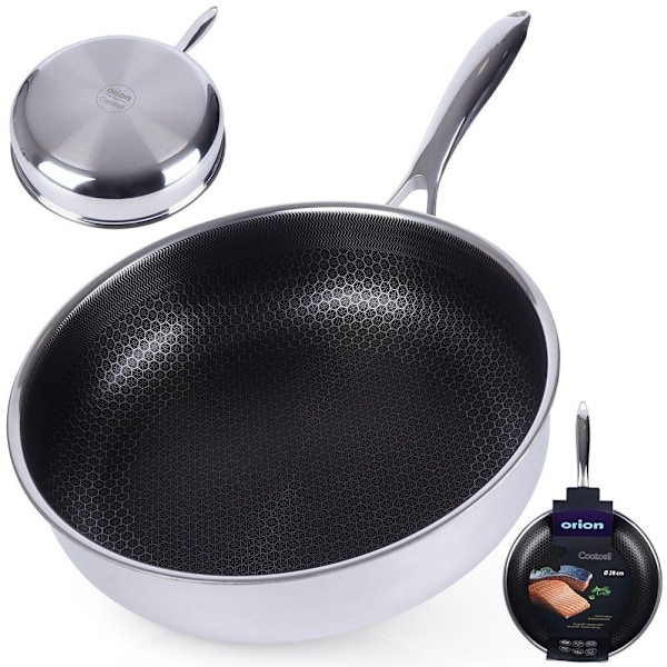 Hybrid stegepande: Non-stick, rustfrit stål, metalredskaber