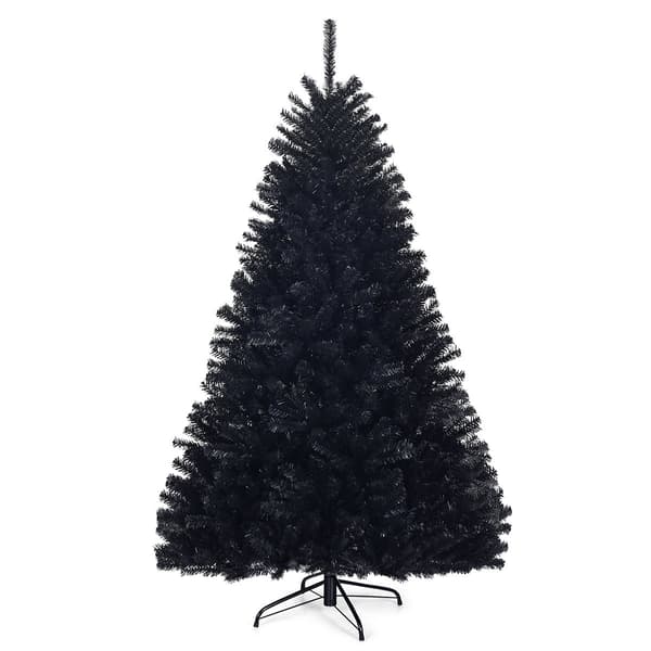 Sort PVC Halloween juletræ, 180 cm, foldbart