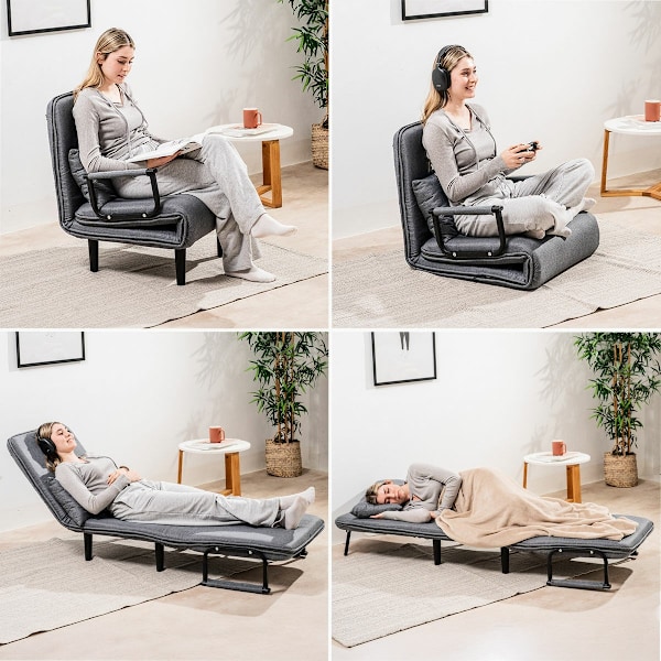 4-in-1 muunneltava yhden hengen vuodesohva Softfa InnovaGoods