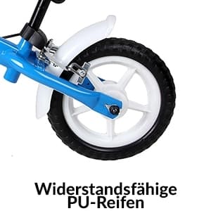 Børnebalancecykel, 10" stålstel, blå