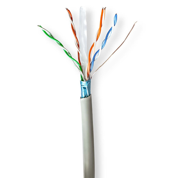 Verkkokaapeli | CAT6 | Säikeinen | F/UTP | CCA | 305.0 m | Sisäkäyttöön | Pyöreä | PVC | Harmaa | Pakkaus