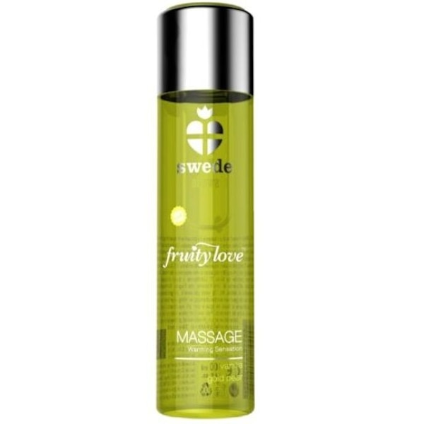 Swede - Fruity Love Warming Effect Massageolie Vanilje Og Guldpære 60 Ml.