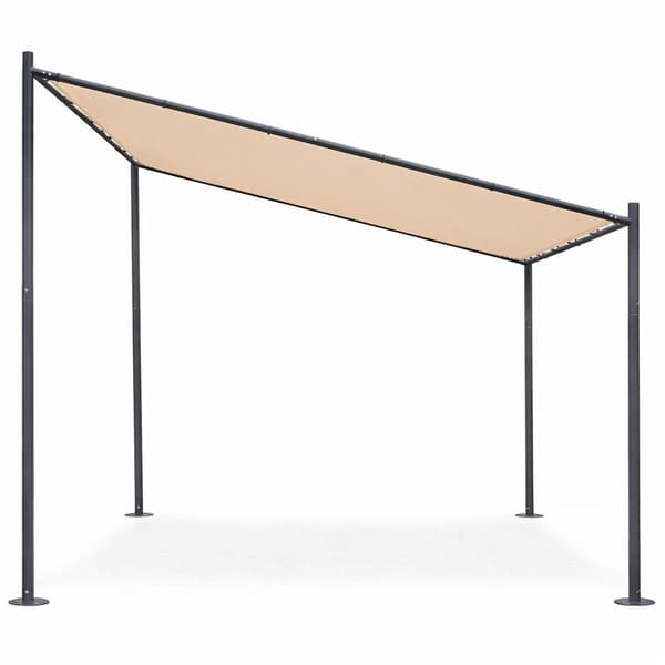 Trädgårdspergola 3x3m, stålram, beige tak