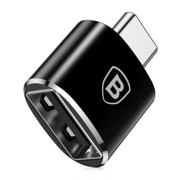 Baseus-sovitin USB-A naaras USB-C uros OTG - musta