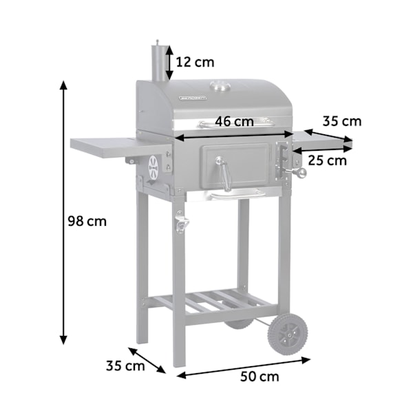 Berdsen BD-892 sort kulgrill med låg