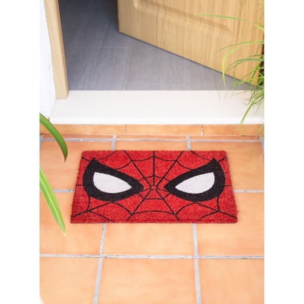 Spiderman dørmåtte til indendørs/udendørs brug, slidstærkt materiale