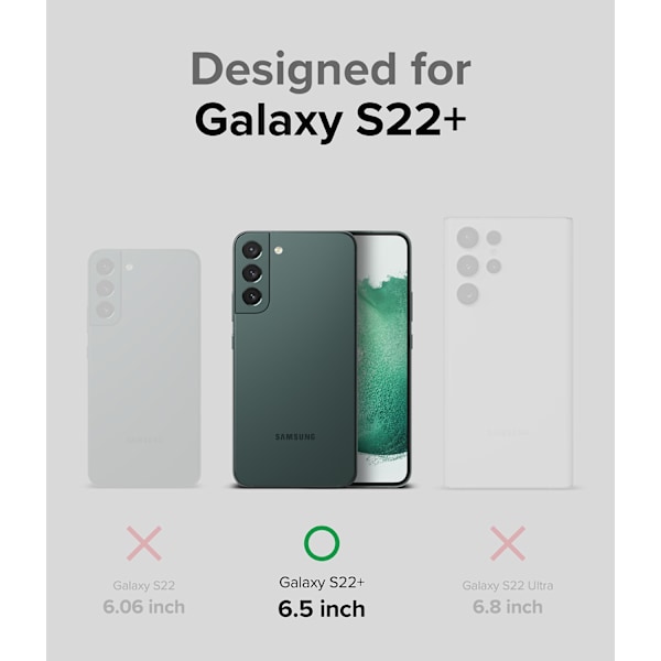 Slitstarkt fodral och skal till Galaxy S22+ Onyx Design X, svart