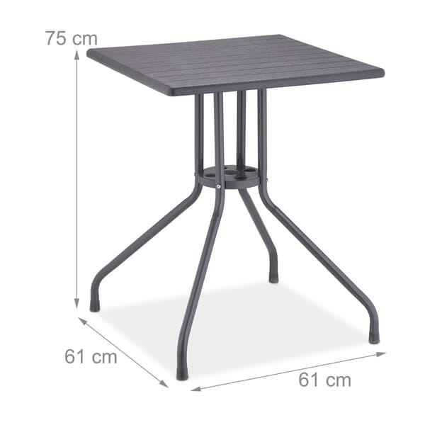 Trädgårdsbord i grått trälook