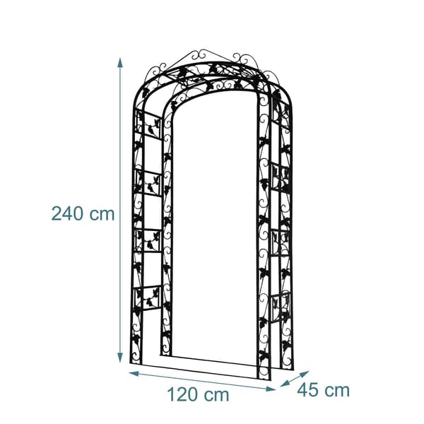 Metal Rosenbue, Sort Haveespalier Til Klatreplanter