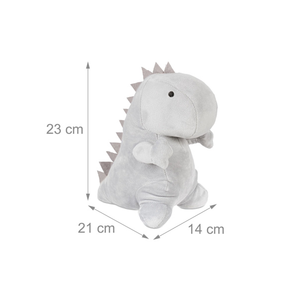 Grå dörrstopp Dino
