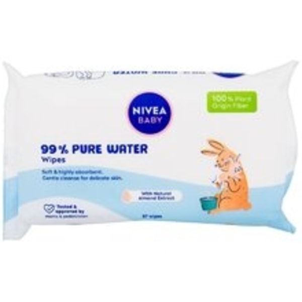 Nivea - Baby 99% Pure Water Wipes - Čisticí vlhčené ubrousky s vysokým obsahem vody 57.0ks