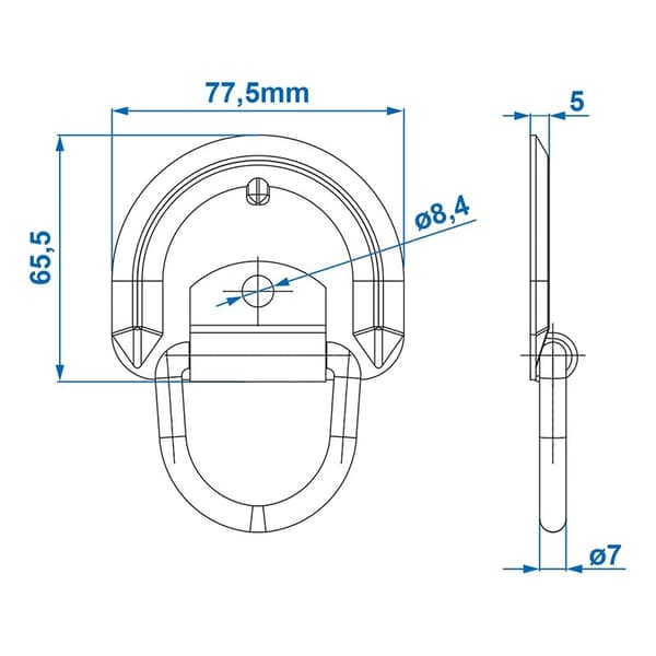 Lastsurringsanker 76x66mm
