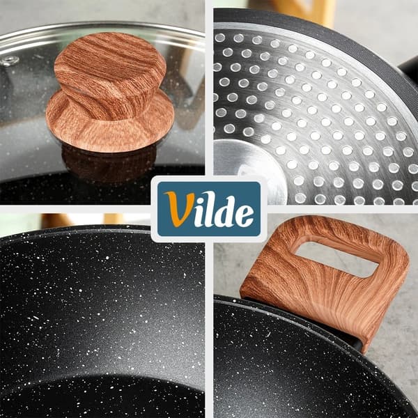 Granit Djup Stekpanna med Glaslock, 24 cm, 2,2 L