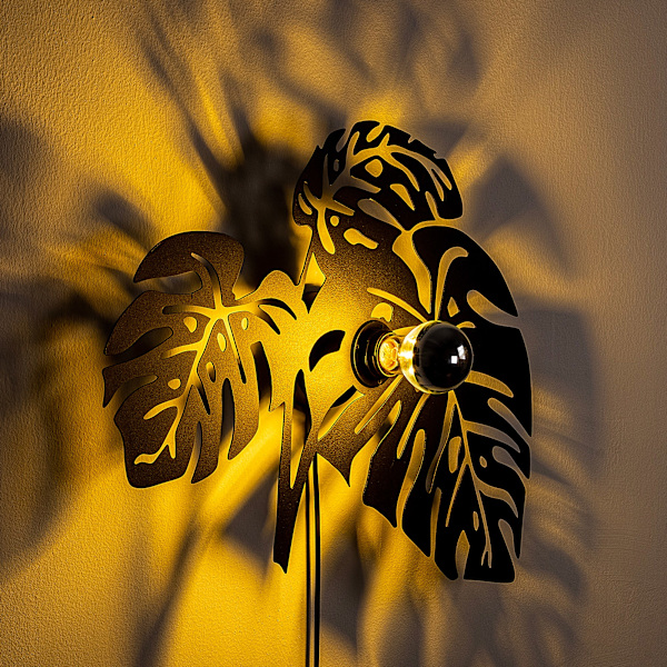 Vägglampa blad