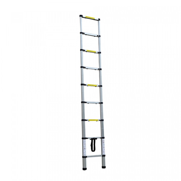 Herzberg HG-5260: Teleskopstege i aluminium med halkskydd - 2,6M