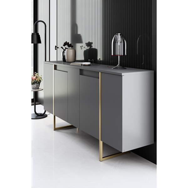 Console Luxe - antracit, guld