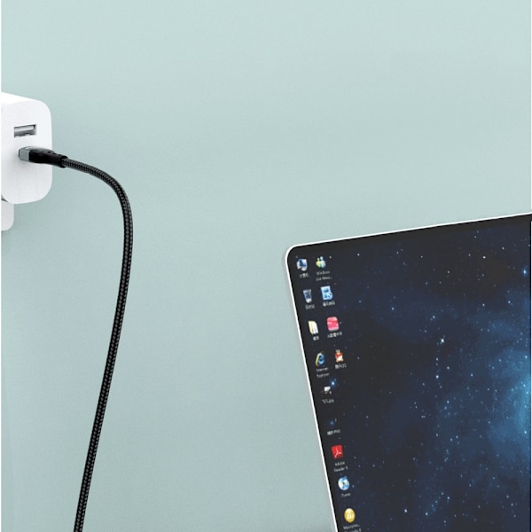 Kaapeli iPhonelle pikalataukseen USB-C - Lightning PD 20W 1m musta