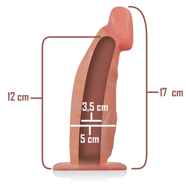 Intense - Ihålig sele Med Dildo 18 X 3,5 Cm