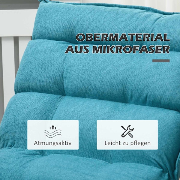 Gulvstol Justerbar Gulvsofa Drejelig Meditationsstol Relax Stol Lazy Sofa Dagligstue Kontor Blå