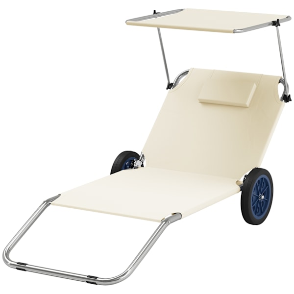 Set med 2 hopfällbara solstolar, trädgårdsstolar med kuddtak, rullstolar med justerbart ryggstöd, väderbeständiga campingstolar, trädgårdsstolar kan h