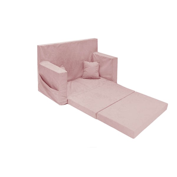 Sammenfoldelig personlig børneskum sofa pulver pink