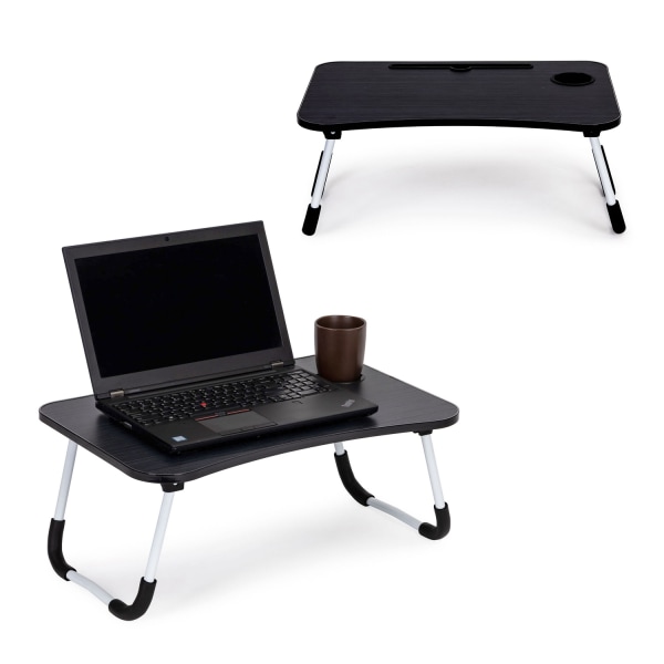 Laptop stativ til sengebord 60x40cm - Sort