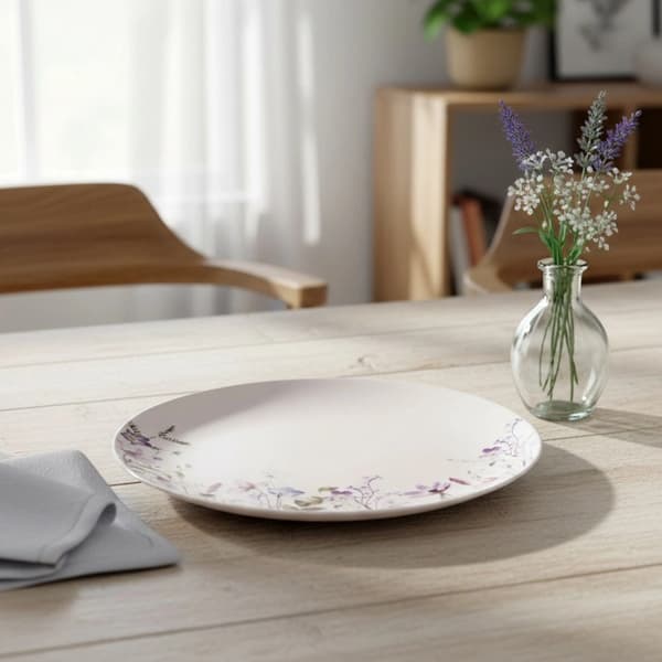 Porslinstallrik, vit, 24 cm, mikrovågssäker