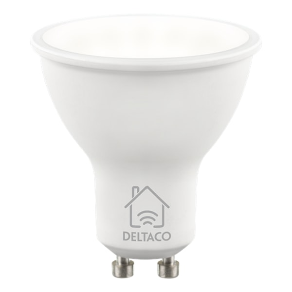 Deltaco Smart Home LED-lampa GU10, WiFi Dimbar, 220-240V - Vit