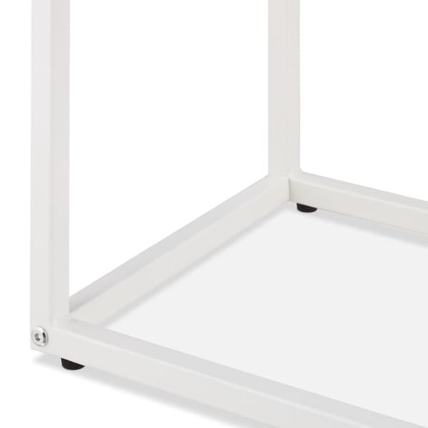 C-formet sidebord hvid