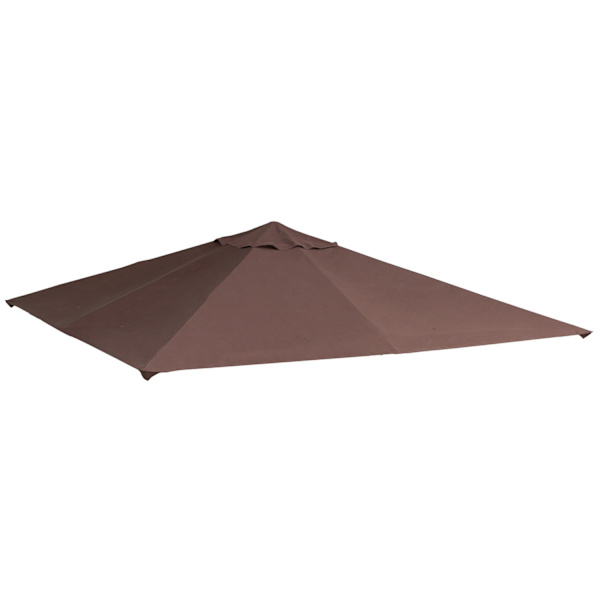 Vaihto Roof Gazebo 2,93X2,93M Gazebo Cover Aurinkosuoja Polyesteri Kahvi