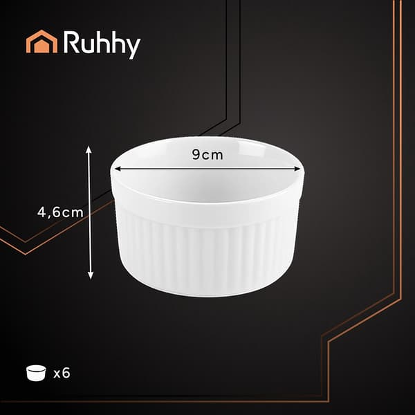 Ovnfast Ramekin Sæt, 6 stk