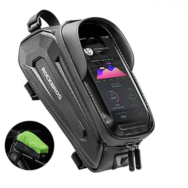 Rockbros B68 Cykeltaske med telefonetui, 1,5l - Sort