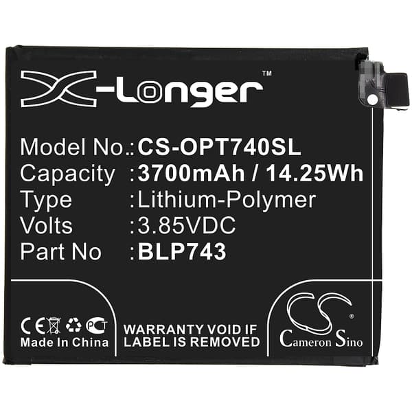 Batteri för OnePlus 7T, 3700mAh, 3,85V