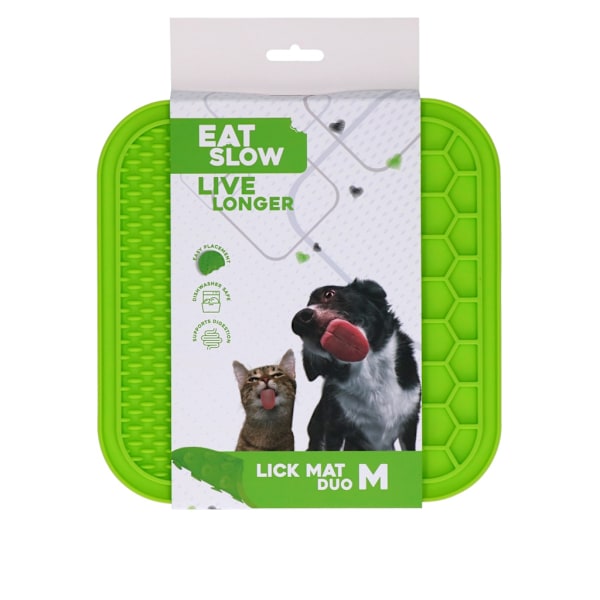 Ät Långsamt Lev Längre Lick Mat Duo M Grön