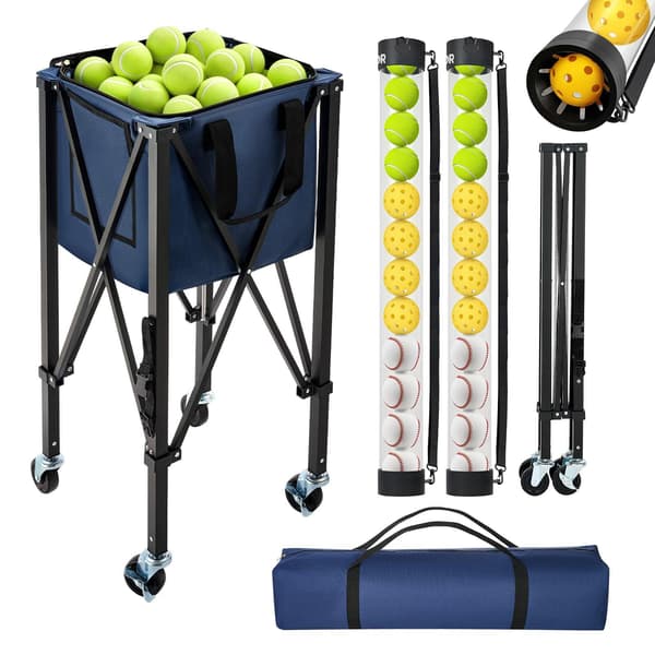 Tennisboldvogn – 2-i-1 Pickleball, 150 bolde