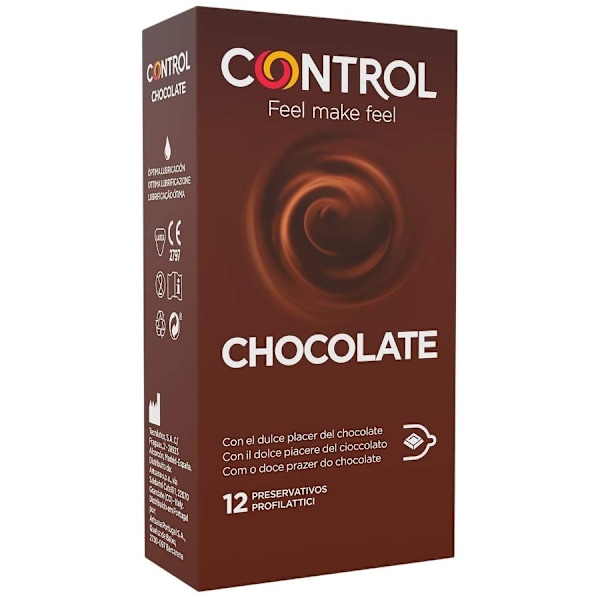 Control - Adapta Chocolate kondomit 12 yksikköä