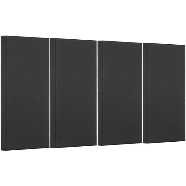 Akustiska paneler, 4-pack 2-tums glasfiber, självhäftande, svarta