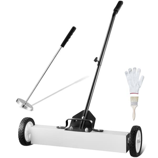 24-tommer rullende magnetisk fejemaskine, 50 lb kapacitet