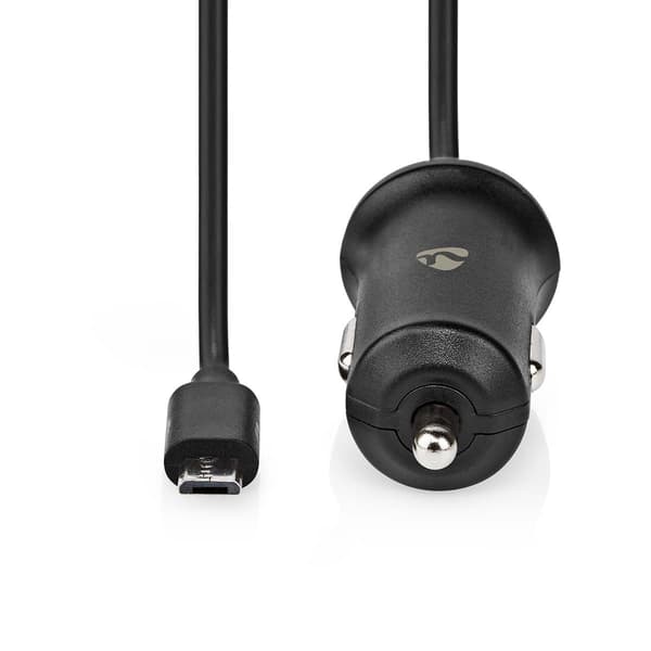 Biloplader | 12 W | 1x 2.4 A | Antal output: 1 | Micro USB (Fixed) kabel | 1.00 m | Single Voltage Output