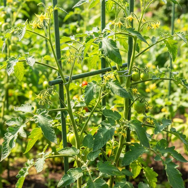 Planteklemmer i rustfrit stål, 100 stk. til bambusrør