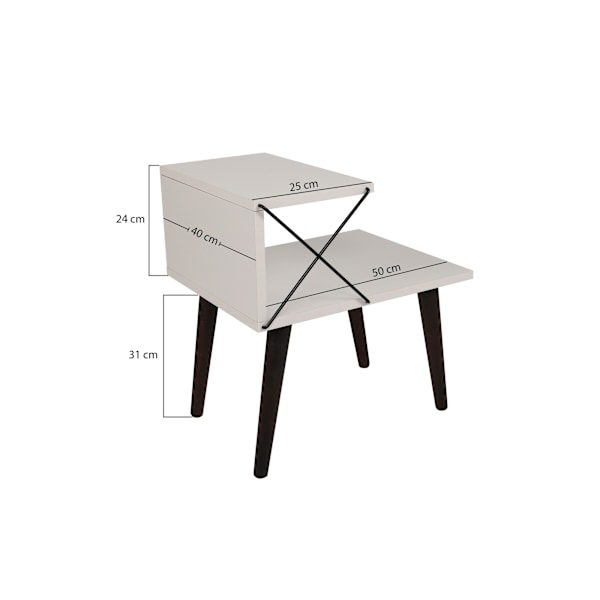 Natbord Cross - Sort, Travertin