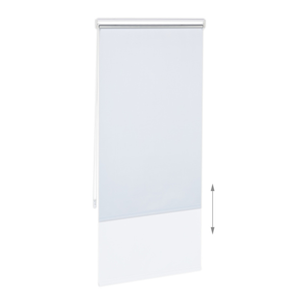Hvidt termisk rullegardin 160 cm langt