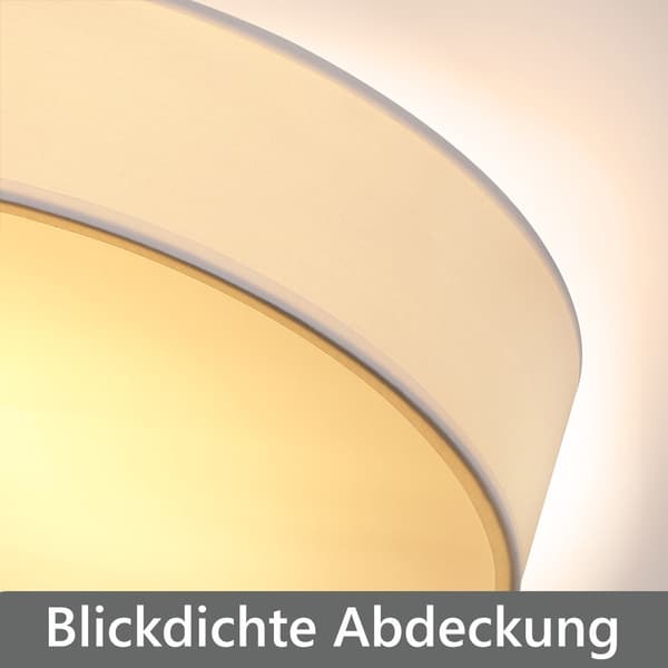 Loftlampe 30 cm hvid, E27-fatning, nem installation, blændfrit lys