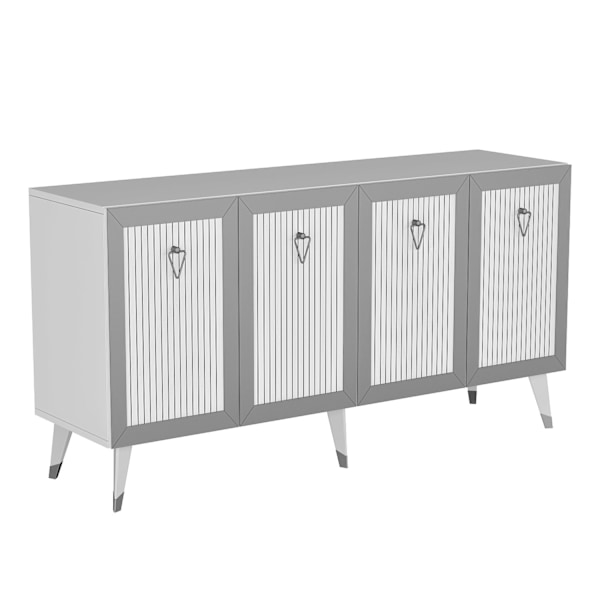Konsol bar - Vit, Silver