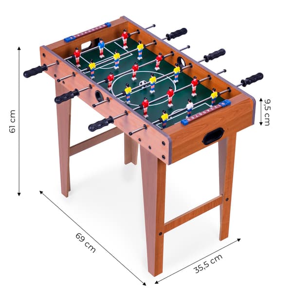 Bordfotbollsspel, 69x35 cm, Trä, 2 bollar ingår